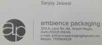 Ambience Packaging Delhi 7701904326