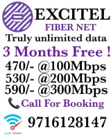 Excitel Broadband Santnagar Burari 9716128147